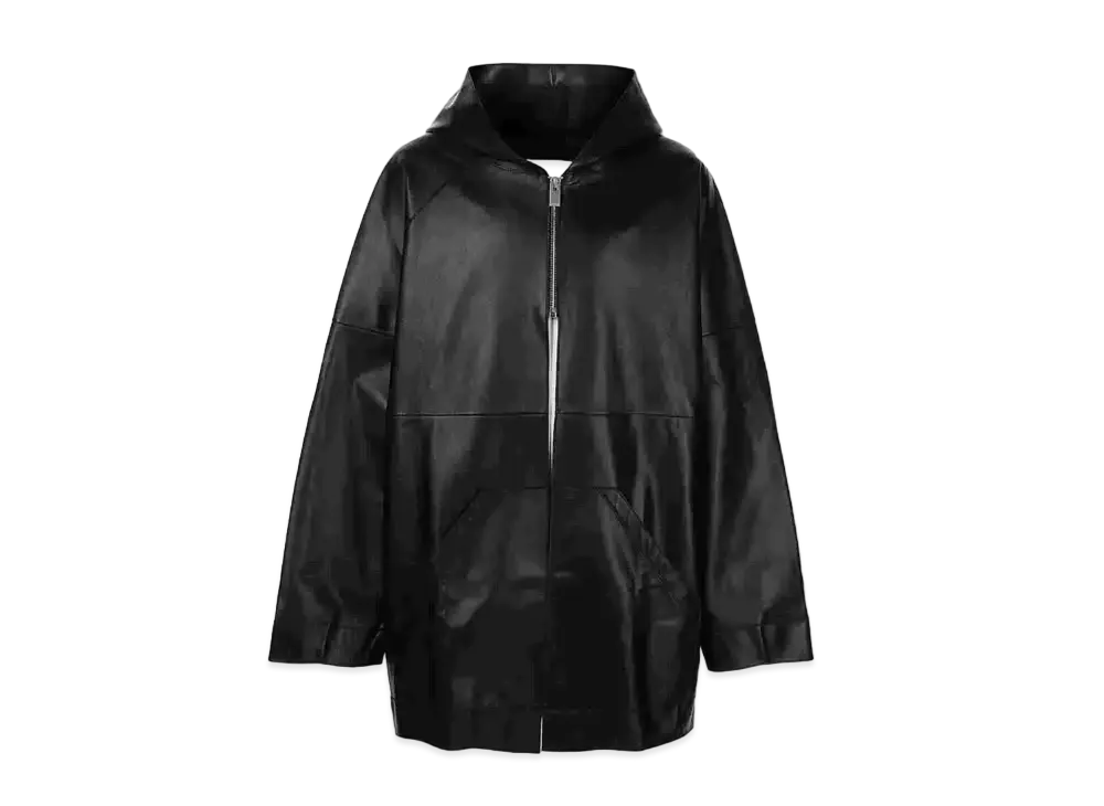 1017 ALYX 9SM Oversized Hooded Leather Jacket "Black"