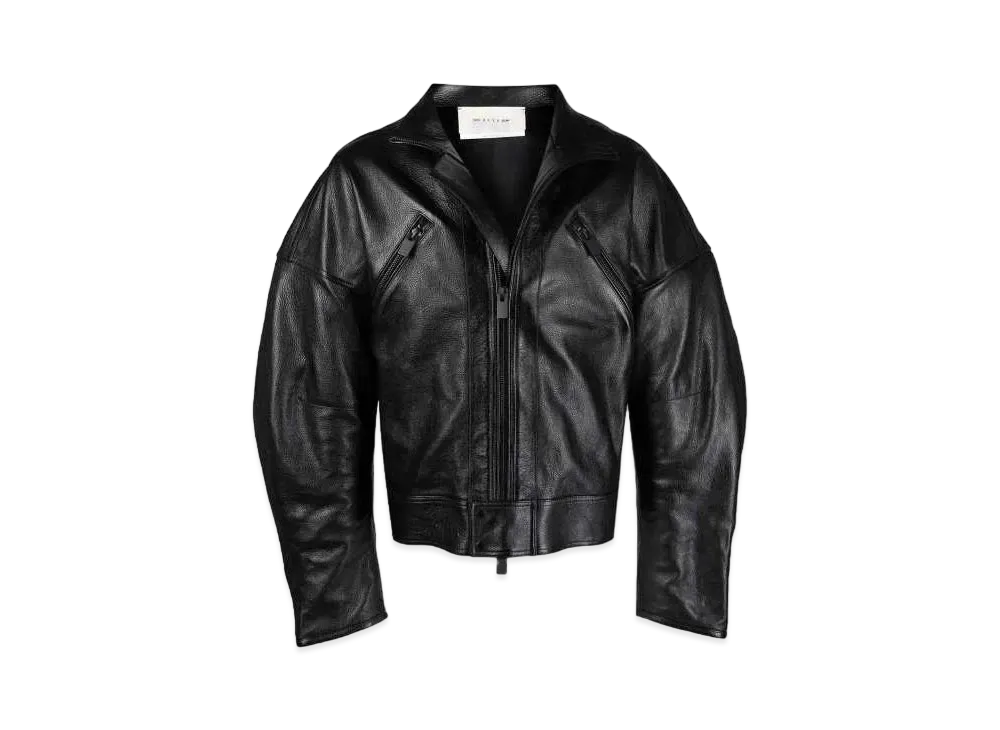 1017 ALYX 9SM Logo-Embossed Oversized Leather Jacket "Black"