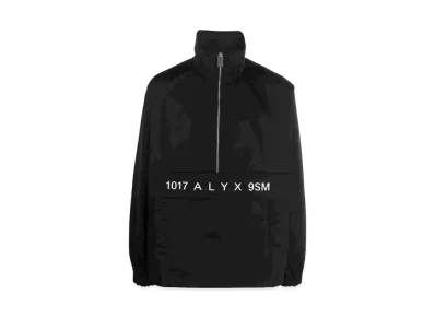 1017 ALYX 9SM Logo-Print Zip-Up Windbreaker "Black"