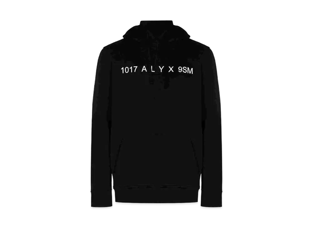 1017 ALYX 9SM Logo-Print Drawstring Hoodie "Black"