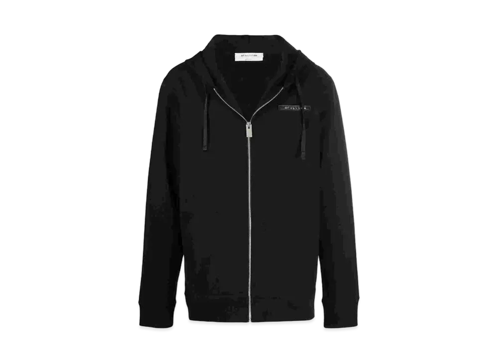 1017 ALYX 9SM Logo-Print Zip-Up Hoodie "Black"