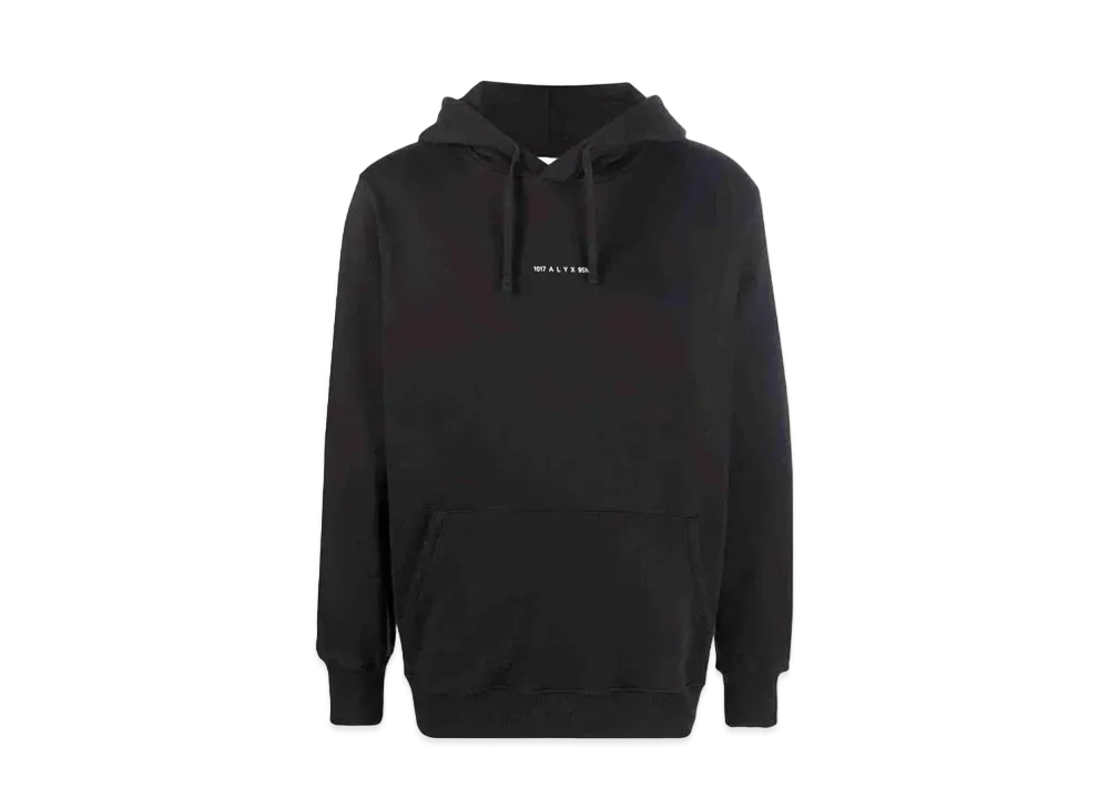 1017 ALYX 9SM Logo-Print Cotton Hoodie "Black"
