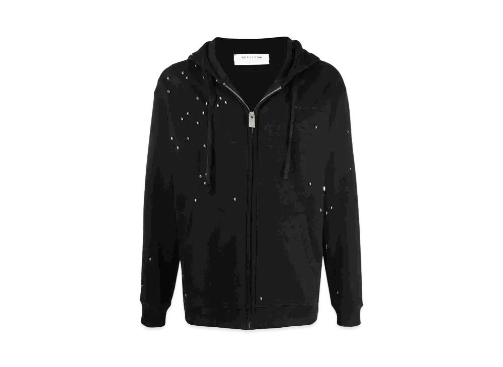 1017 ALYX 9SM Embellished Zip-Up Hoodie "Black"