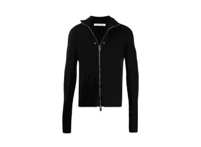 1017 ALYX 9SM Zipped Ribbed Knit Cardigan "Black"
