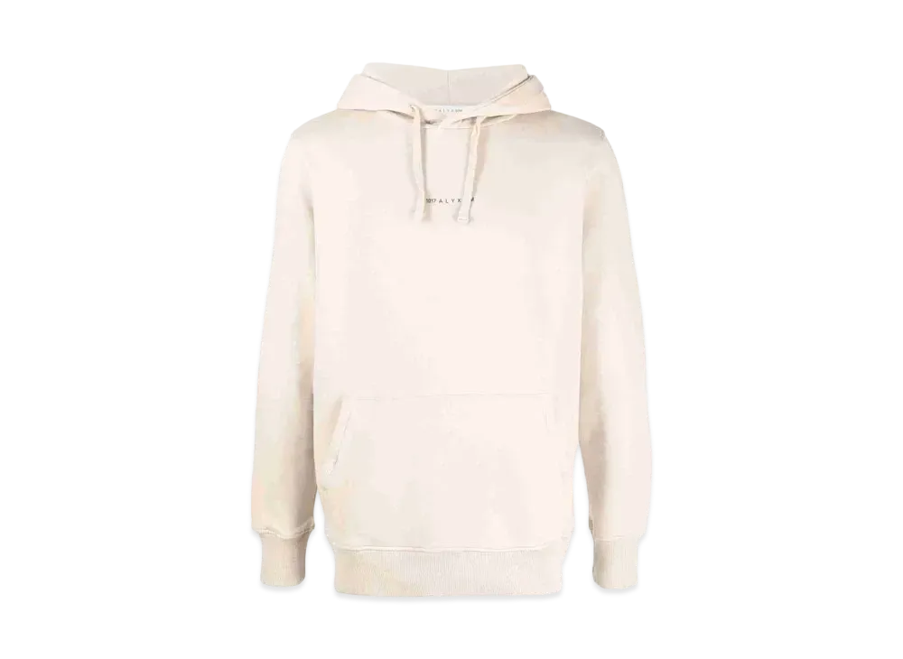 1017 ALYX 9SM Logo-Print Pullover Hoodie "Natural"