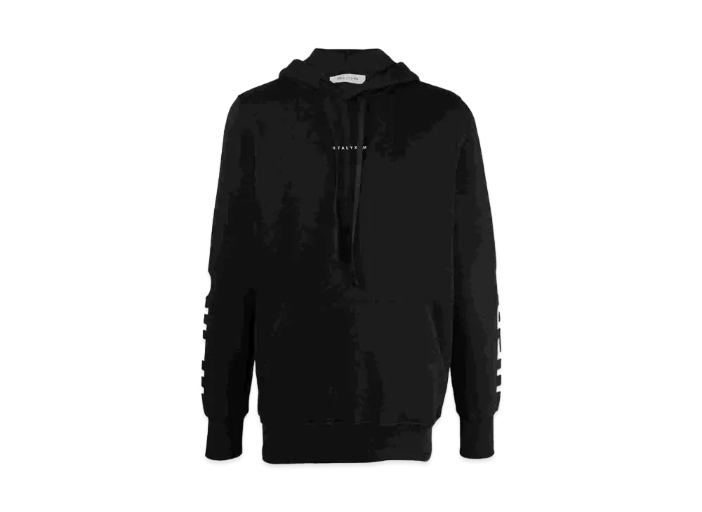 1017 ALYX 9SM Graphic-Logo Print Pullover Hoodie "Black"