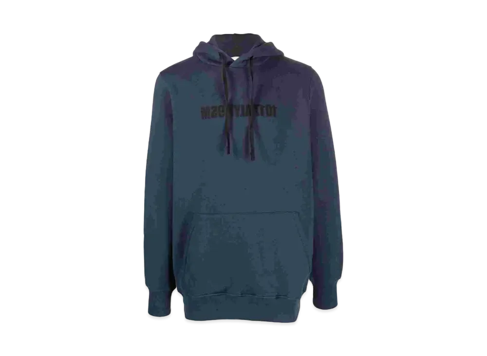 1017 ALYX 9SM Reverse Logo-Print Rib-Trimmed Hoodie "Navy"