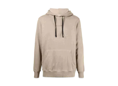 1017 ALYX 9SM Slogan-Print Drawstring Hoodie "Beige"