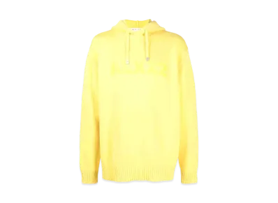 1017 ALYX 9SM Logo-Print Knitted Hoodie "Yellow"