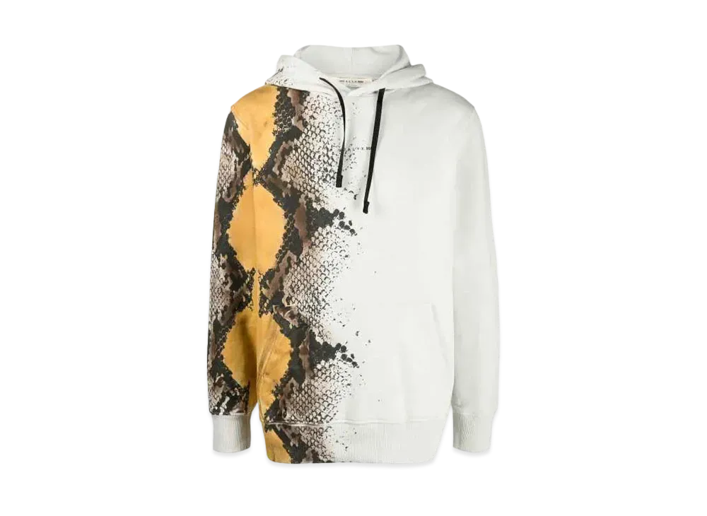 1017 ALYX 9SM Snakeskin-Print Cotton Hoodie "Multi"
