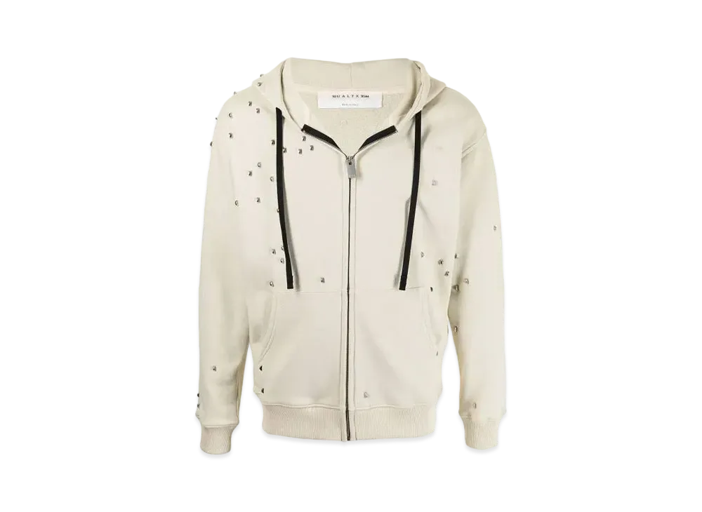 1017 ALYX 9SM Studded Zipped Hoodie "Beige"
