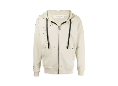 1017 ALYX 9SM Studded Zipped Hoodie "Beige"