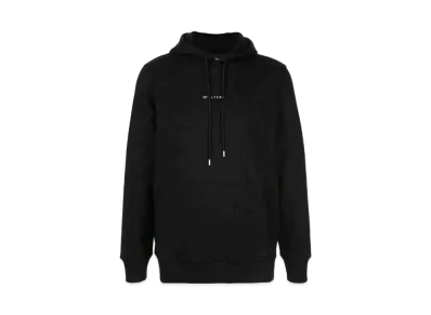 1017 ALYX 9SM Logo-Print Rib-Trimmed Hoodie "Black"
