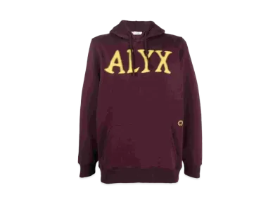 1017 ALYX 9SM Logo-Print Long-Sleeved Hoodie "Bordeaux"