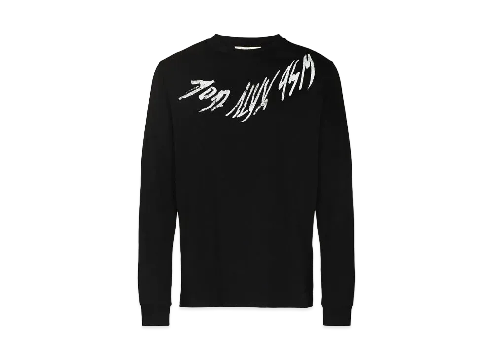 1017 ALYX 9SM Script Print Long-Sleeve T-Shirt "Black"