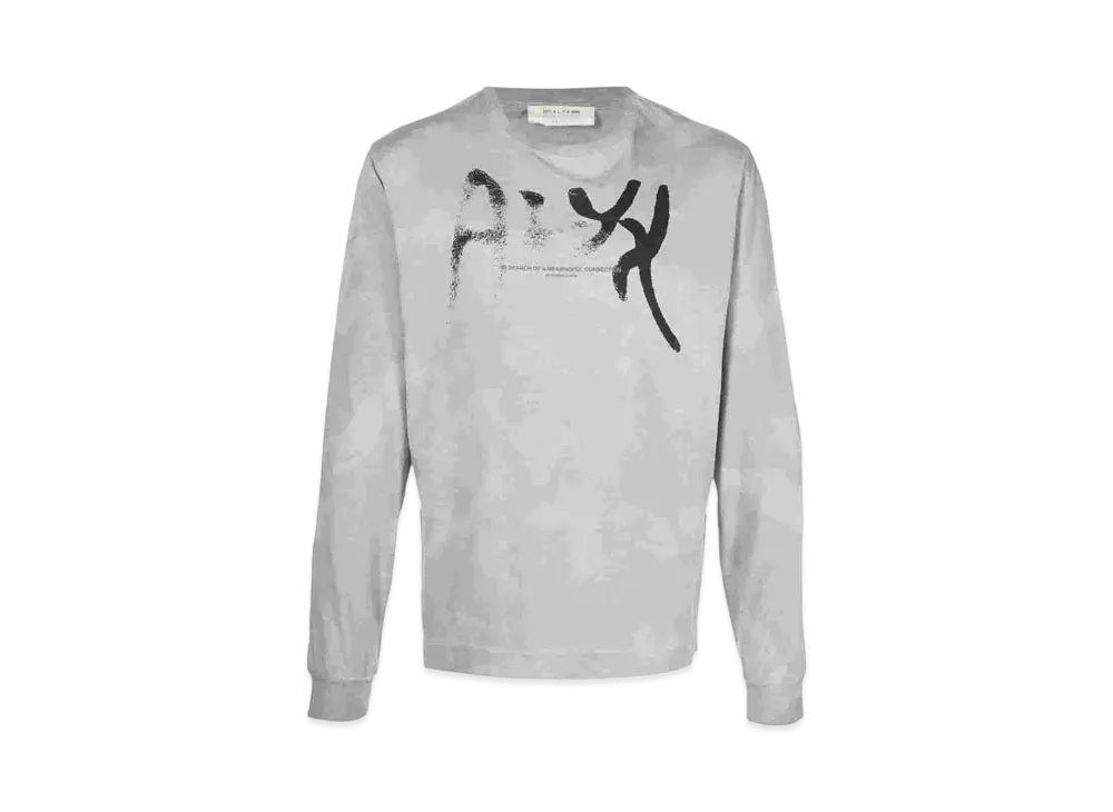1017 ALYX 9SM Logo-Print Long-Sleeved T-Shirt "Gray"