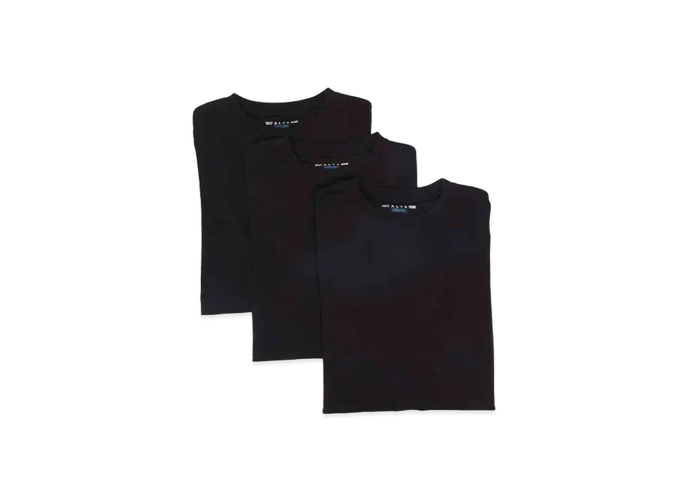 1017アリクス9SM ラウンド ネック Tシャツ 3 パック "ブラック"