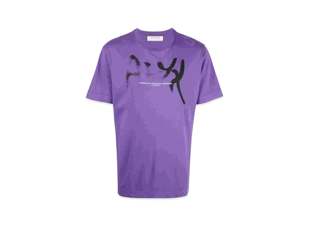 1017 ALYX 9SM Meaningful Connection Spray Logo-Print T-Shirt "Purple"