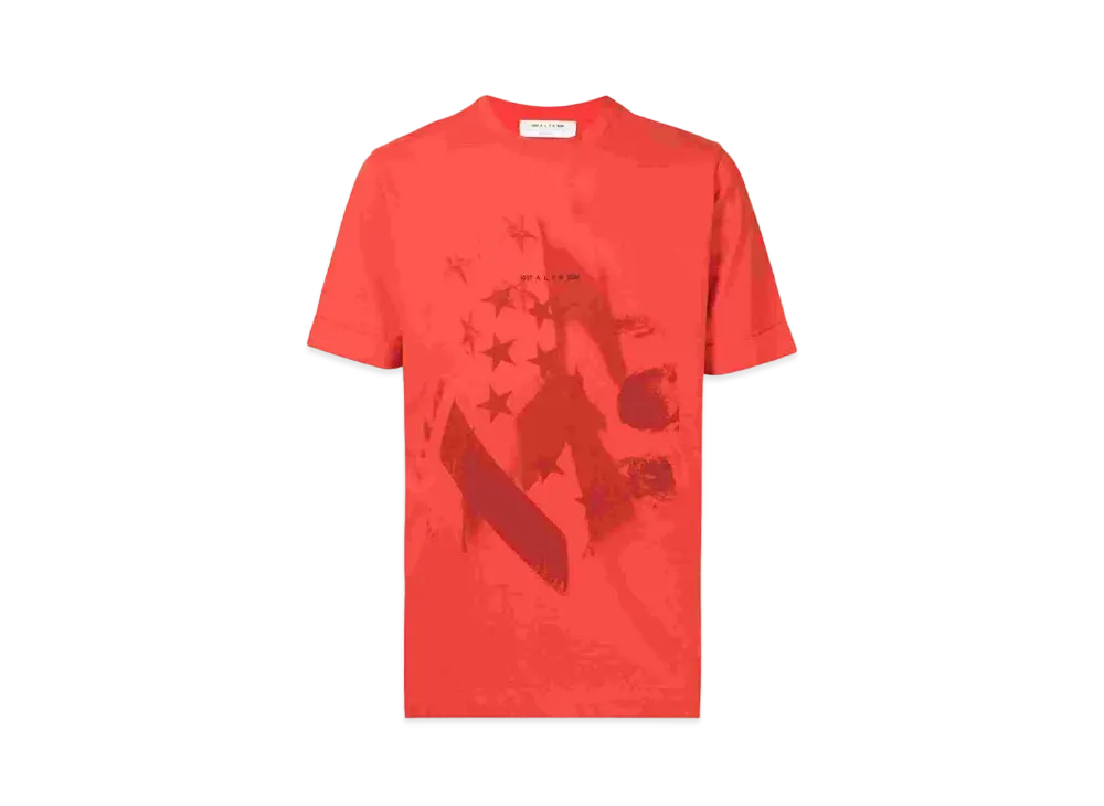 1017 ALYX 9SM Graphic-Print Short-Sleeved T-Shirt "Red"