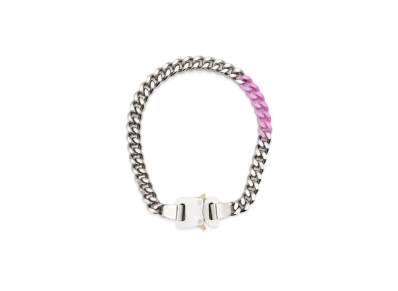 1017 ALYX 9SM Two-Tone Curb Chain Necklace "Silver/Pink"