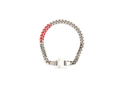 1017 ALYX 9SM Two-Tone Curb Chain Buckled Necklace "Silver/Orange"