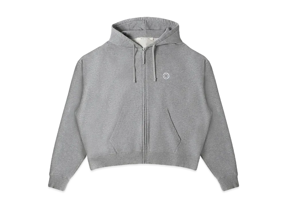 1017 ALYX 9SM Boxy Zip-Up Hoodie "Light Grey"