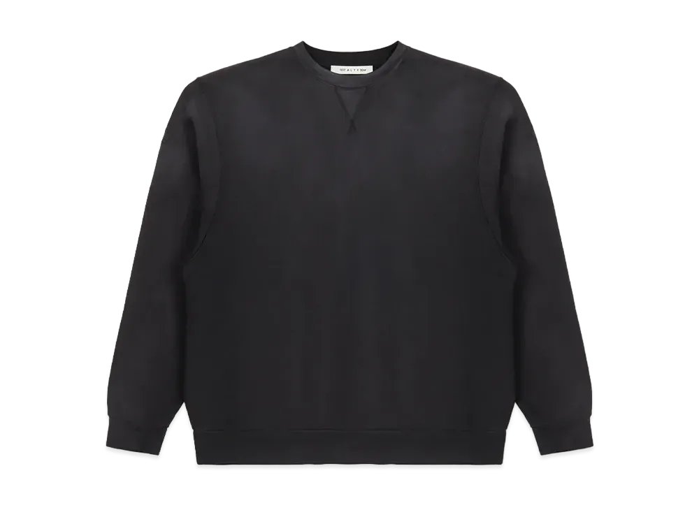 1017 ALYX 9SM Garment Dye Boxy Crewneck Sweatshirt "Washed Black"