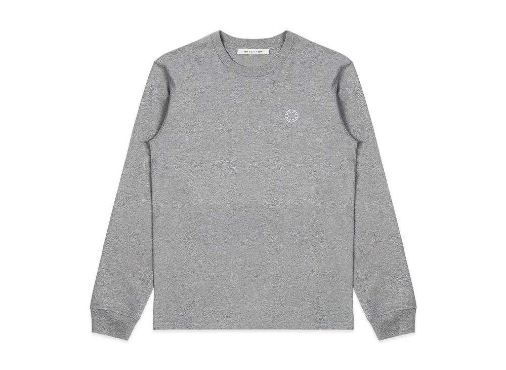 1017 ALYX 9SM Embroidered Logo Long Sleeve T-Shirt "Light Heather Grey"