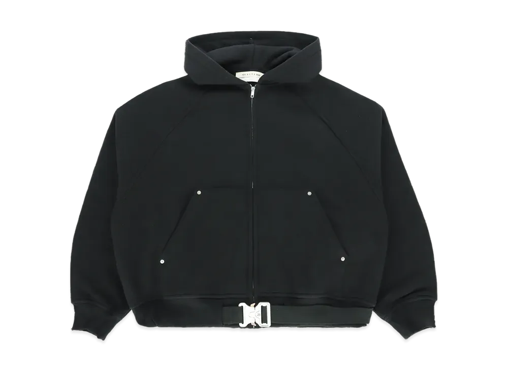 1017 ALYX 9SM Belted Buckle Zip Hoodie "Black"