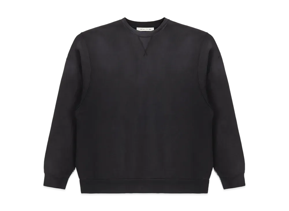 1017 ALYX 9SM Garment Dye Boxy Crewneck Sweatshirt "Black"