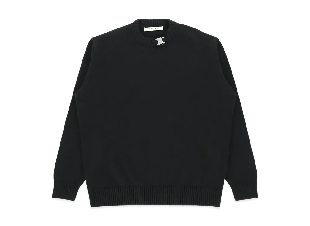1017 ALYX 9SM Buckle Collar Crewneck "Black"
