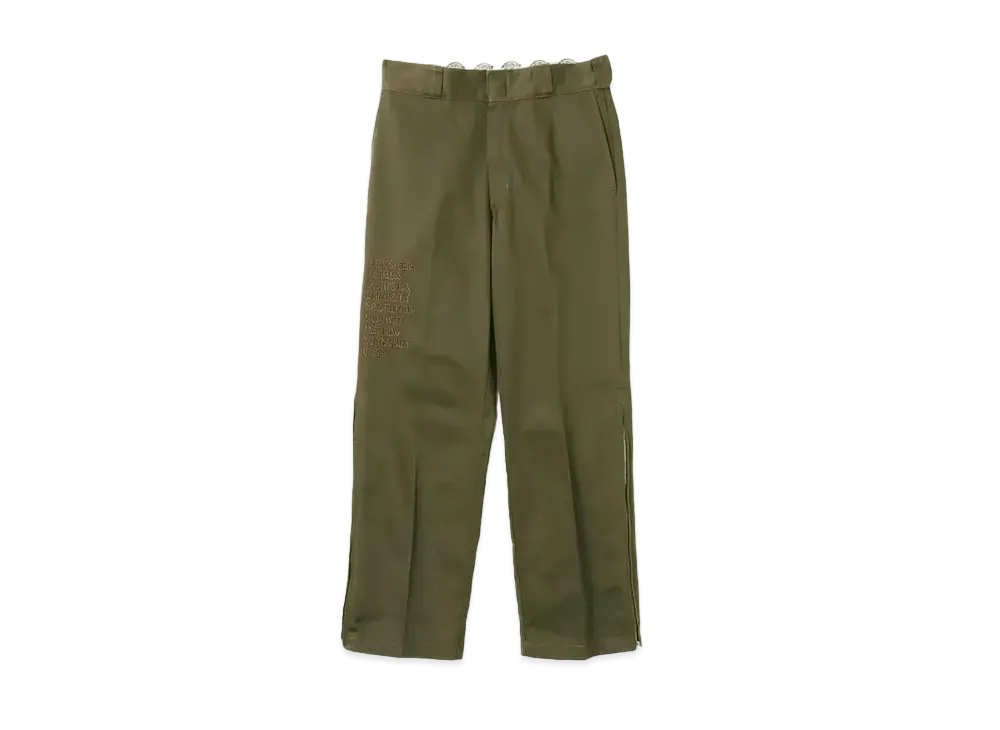 atmos pink x Dickies Embroidery Pants "Khaki"