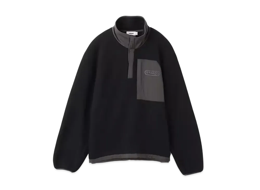atmos Recycled Heavy Weight Fleece Tops "Black"
