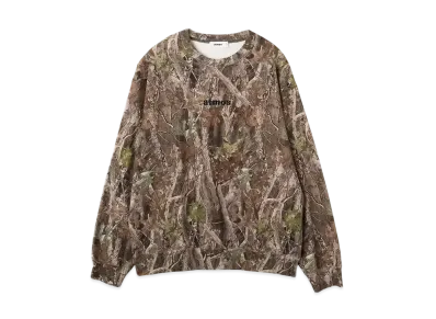 atmos Embroidery Classic Logo Crew Neck Sweatshirt "Browncamo"