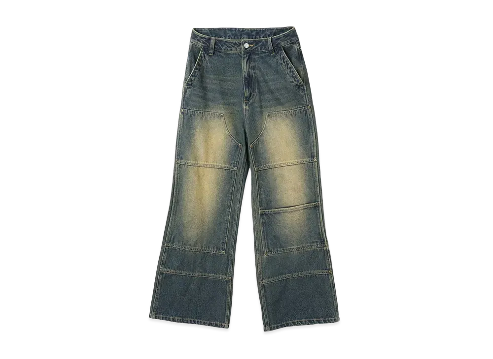 atmos pink Double Knee Denim "Black"