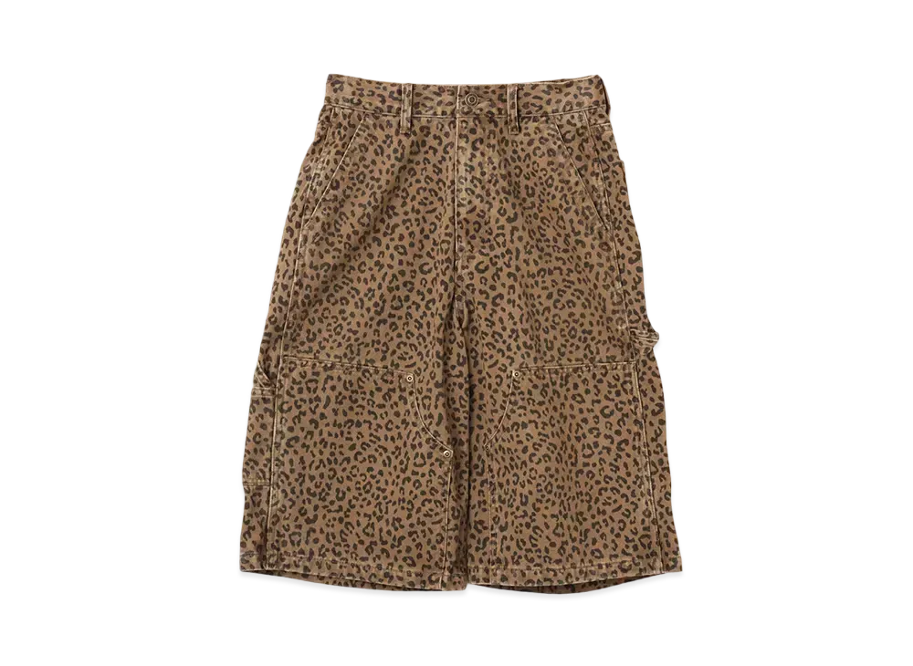 atmos pink Painter Half Pants "Leopard"