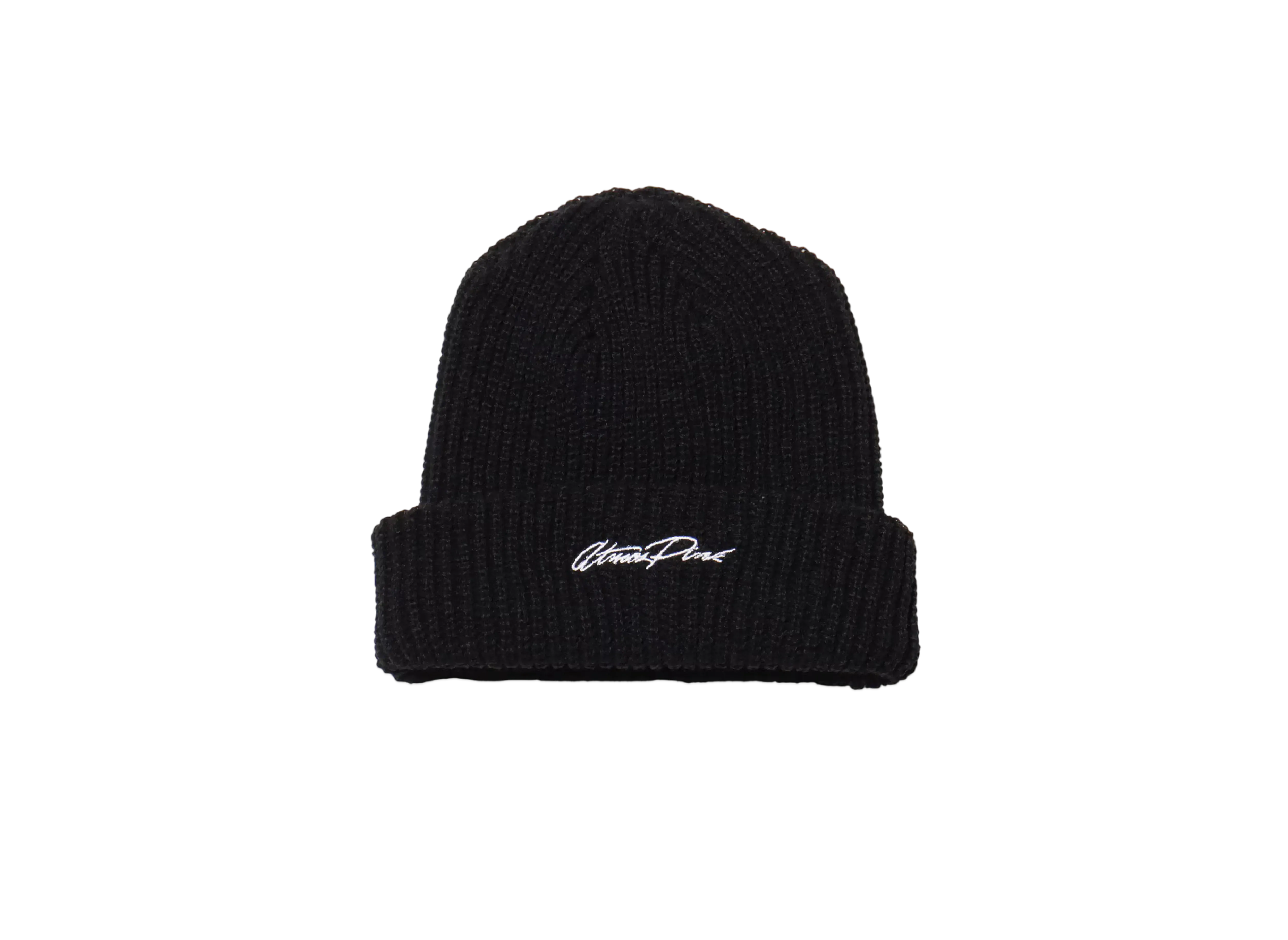 atmos pink Logo Embroidery Beanie "Black"