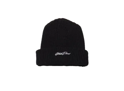 atmos pink Logo Embroidery Beanie "Black"