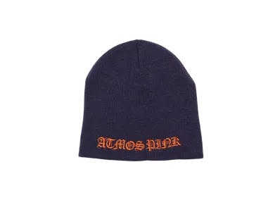 atmos pink Logo Beanie "Navy"