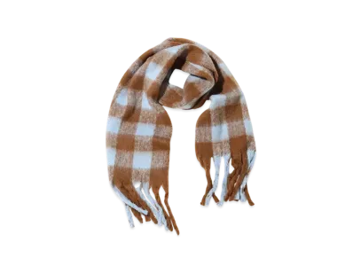 atmos pink Check Scarf "Blue"