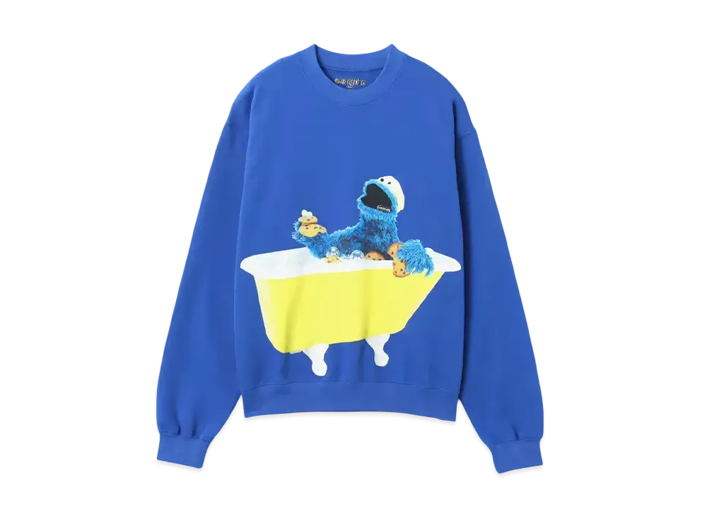 atmos pink Meets Sesame Street Character Sweatshirt "Blue"