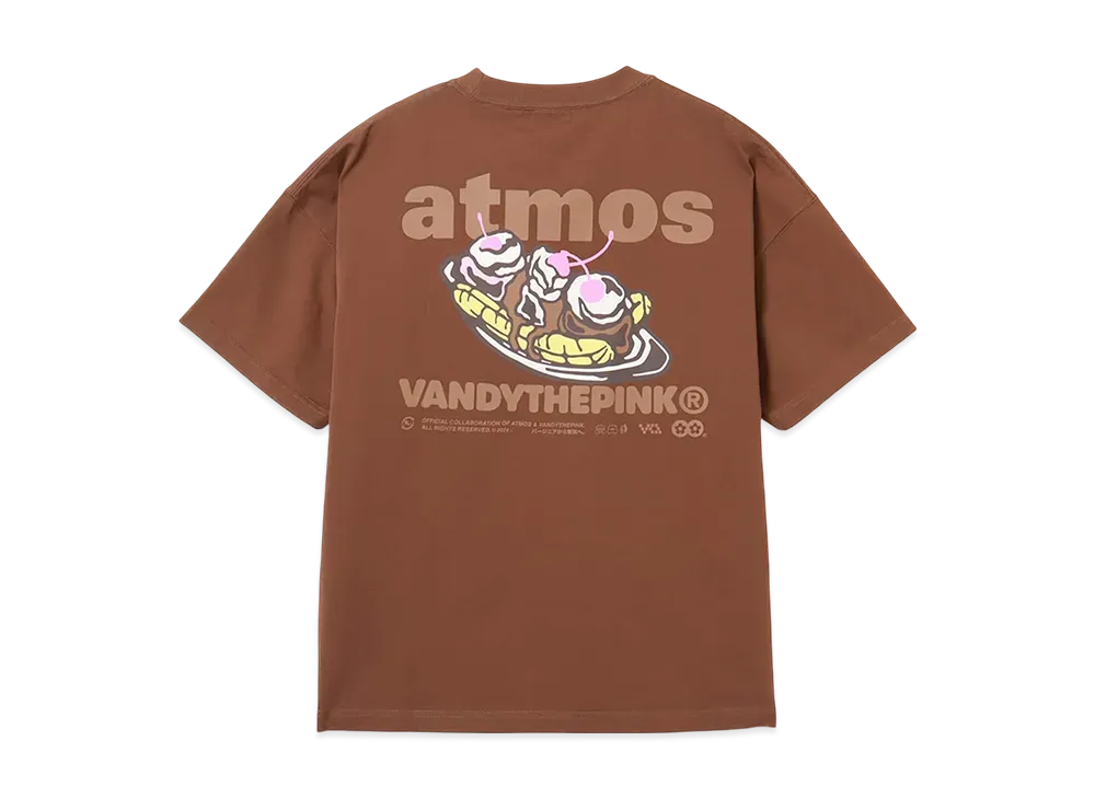 atmos x VANDY THE PINK Banana Split Eye Logo Tee "Brown"