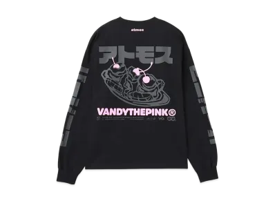 atmos x VANDY THE PINK Japanese Logo L/S Tee "Black"