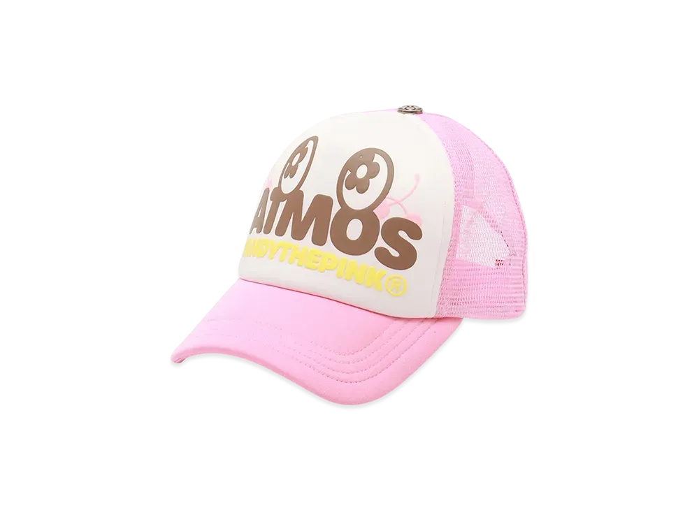 atmos x VANDY THE PINK Cherry Trucker Mesh Cap "Pink"