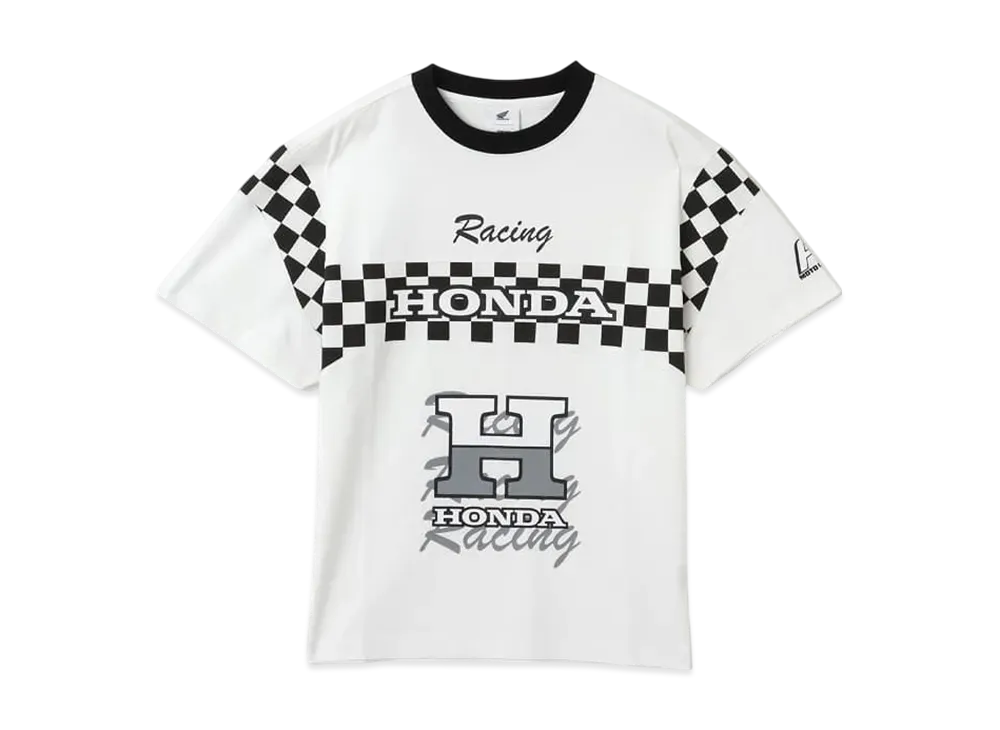アトモス ピンク x ホンダ レーシングオーバーTシャツ "ホワイト"