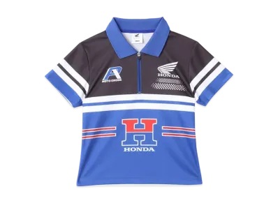 atmos pink x HONDA Racing Polo Shirt "Blue"