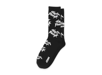 atmos x Daft Punk Logo All Over Socks "Black"