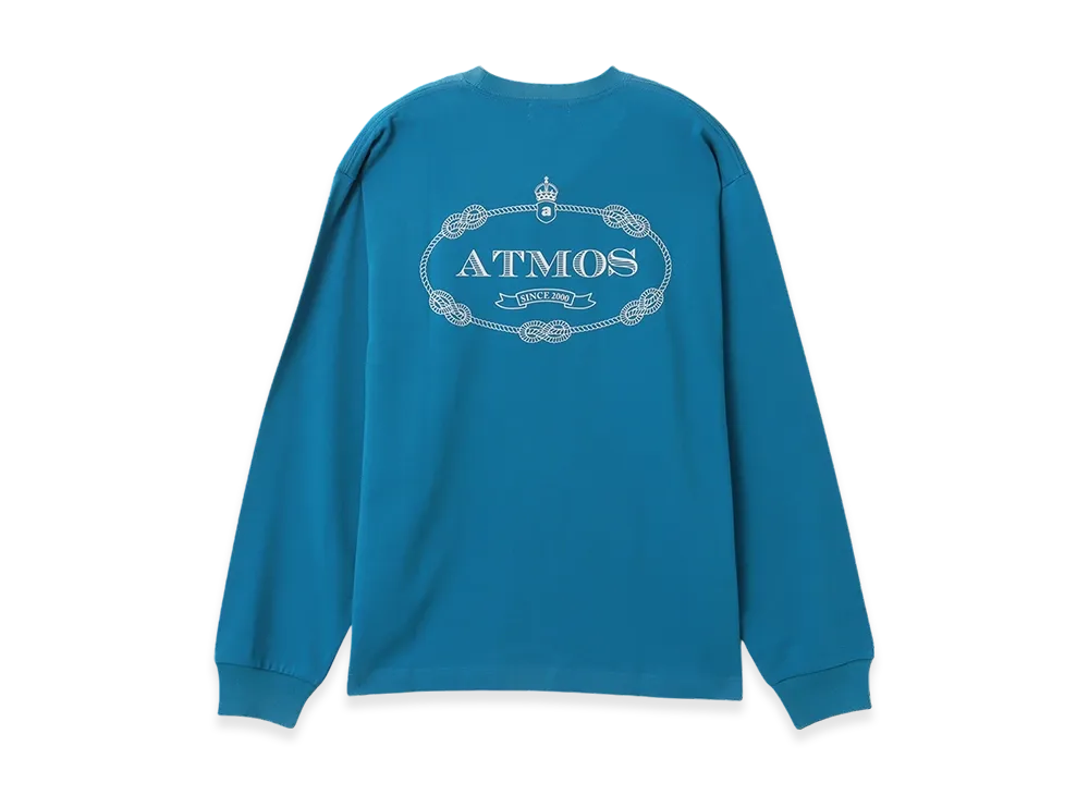 atmos Emblem Logo LS T-shirt "Blue"