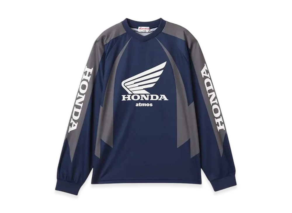 atmos x HONDA Active Jersey LS T-shirt "Navy"