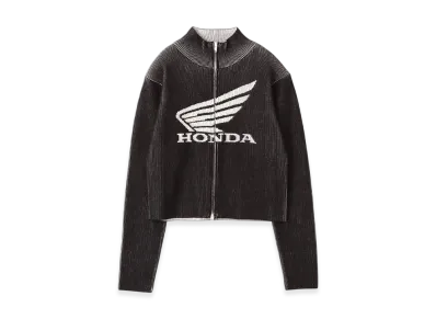 atmos pink x HONDA Zip Up Knit Cardigan "Gray"